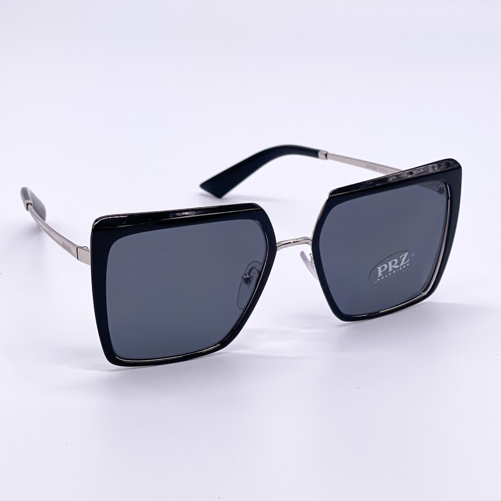 NEW PRADA PR58WS 1AB5Z1 POLARIZED WOMEN’S SUNGLASSES PRADA PR 58WS BLACK EYEWEAR - Picture 10 of 14